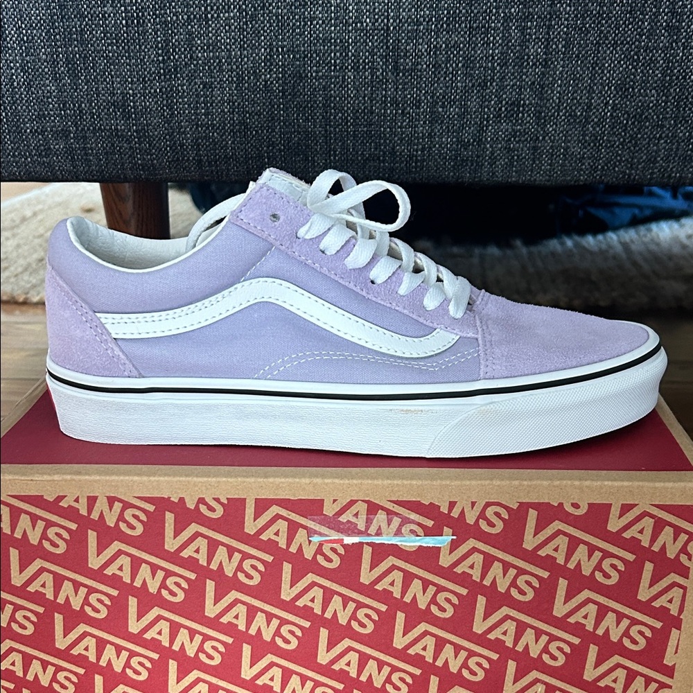 Vans Pastel Purple and White Sneakers